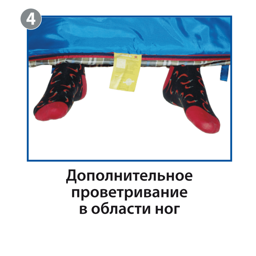 Спальный мешок Duvet Левый, серый/синий, Btrace