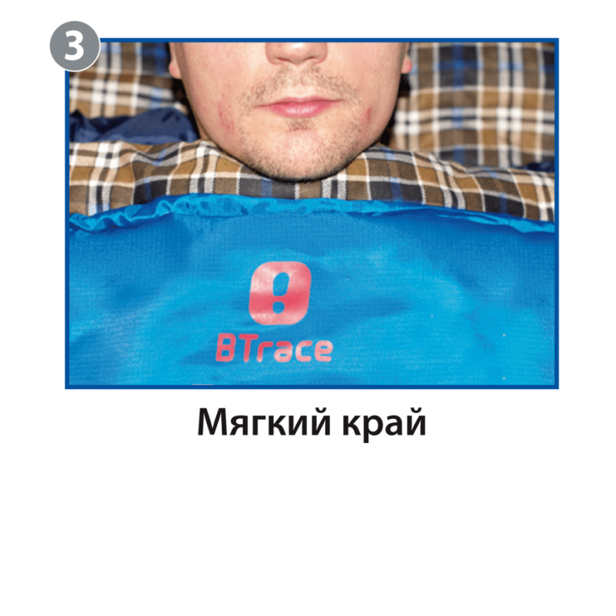 Спальный мешок Duvet Левый, серый/синий, Btrace