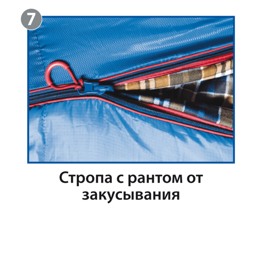 Спальный мешок Duvet Левый, серый/синий, Btrace
