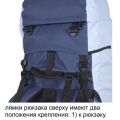 Рюкзак туристический Оптимал 4, синий-голубой, 80 л, ТАЙФ
