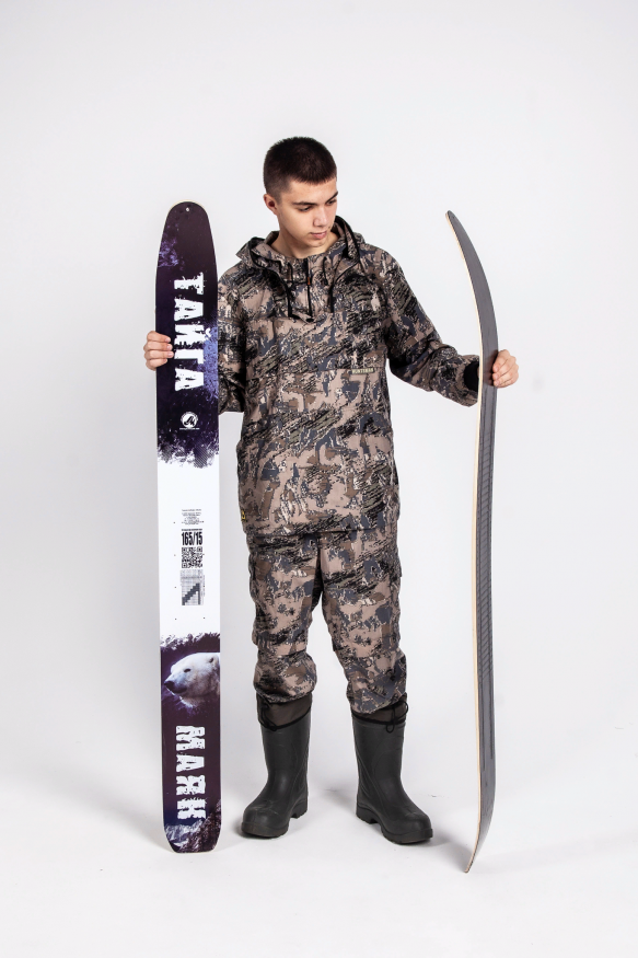 Лыжи Тайга, дерево-пластик, длина 165 см, ширина 150 мм