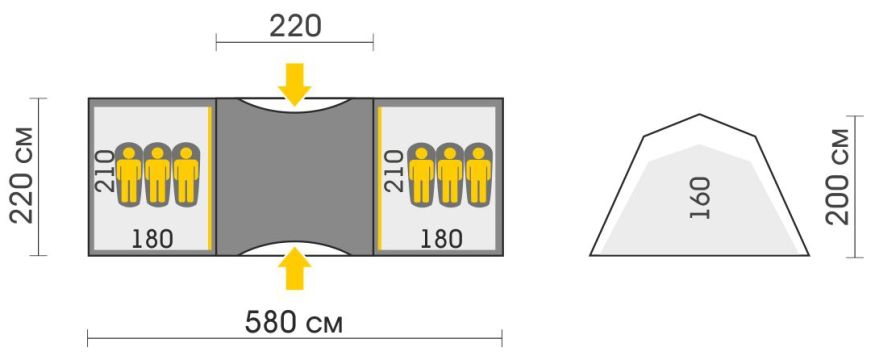 Палатка кемпинговая Talberg Base 6