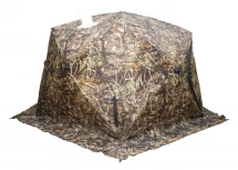 Палатка зимняя ЧУМ 2 (трехслойная, камыш с выводом под трубу и навесом)