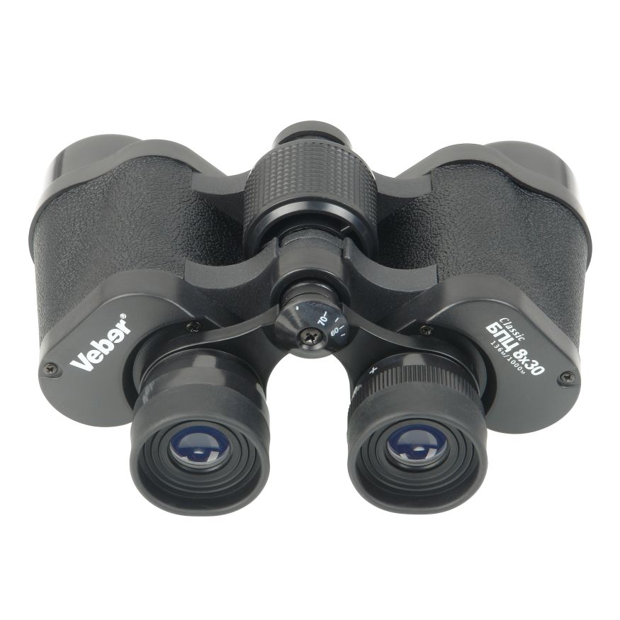 Бинокль Veber Classic БПЦ 8x30 VL черный, кожа