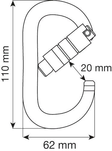 Карабин OVAL XL 2LOCK, CAMP